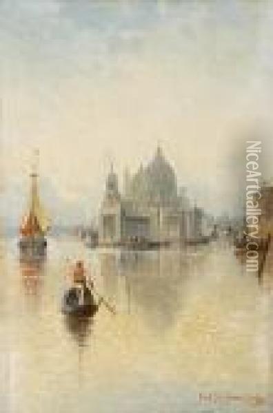 Venedig Mit Blick Auf Santa Maria Della Salute Oil Painting - Karl Kaufmann