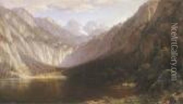 Sierra Falls Oil Painting - John Ross Key