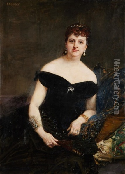 Portrait Presume De Madame Louis Stern Oil Painting - Paul Baudry