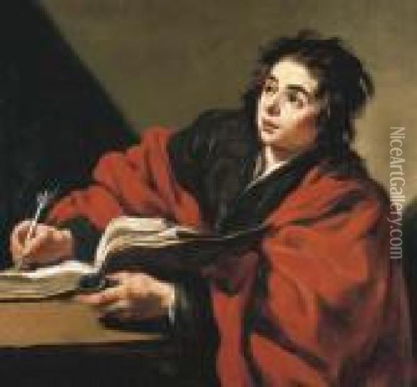 Saint John The Evangelist Oil Painting - Claude Vignon