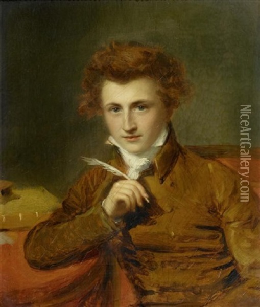 Portrait De M. Duval Oil Painting - Firmin Massot