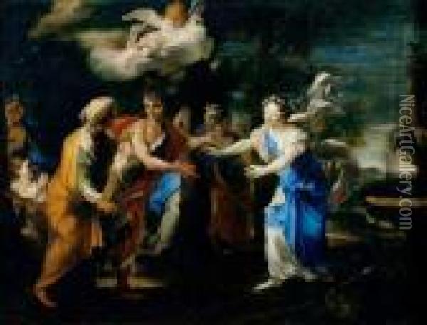 Allegorie De L'amour Oil Painting - Aureliano Milani