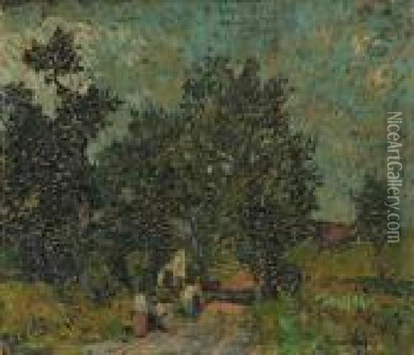 Berry Pickers Oil Painting - Robert Spencer