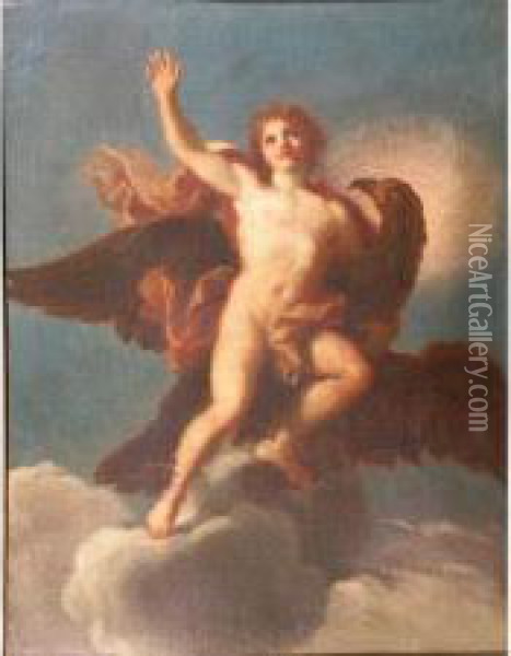 L'enlevement De Ganymede Oil Painting - Michele Da Parma (see Rocca)