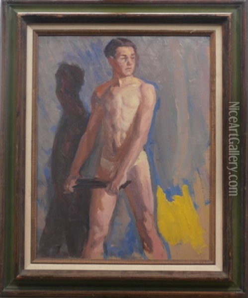 Nude Male Oil Painting - George Kennedy Brandriff
