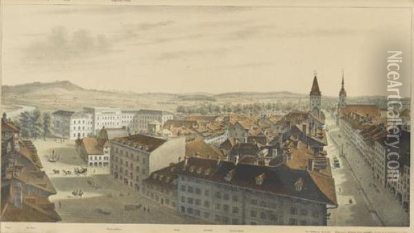 Panorama Von Bern Oil Painting - Rudolf Huber