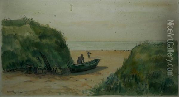 Bord De Mer Aux Dunes Oil Painting - Louis R. Antral