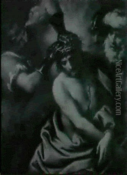 Cristo Coronato Di Spine Oil Painting - Luciano Borzone
