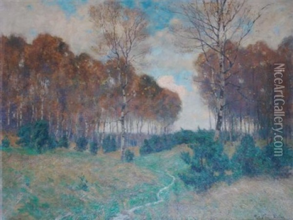 Fall Landscape Oil Painting - Peter Paul Mueller