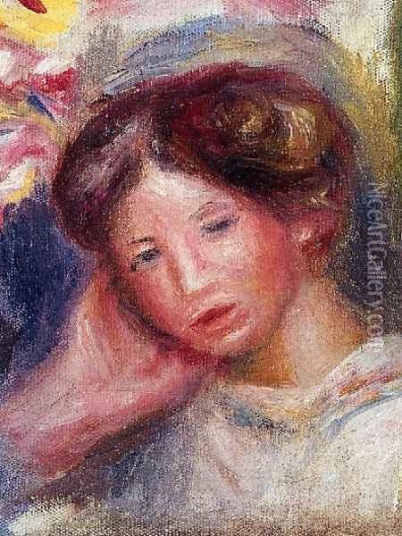 Womans Head8 Oil Painting - Pierre Auguste Renoir
