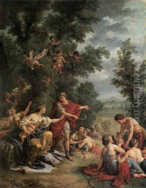 Ceres Teaching Agriculture to King Triptolemus 1769 Oil Painting - Louis Lagrenee