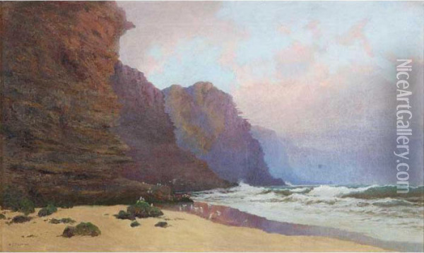 New South Wales Oil Painting - William Charles Piguenit