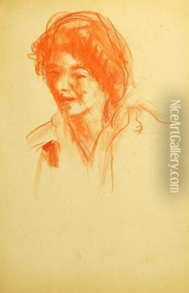 Portrait De Femme Oil Painting - Roderic O'Conor