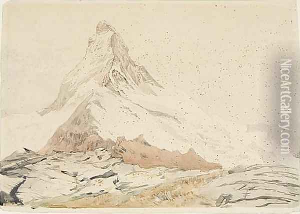 The Matterhorn Oil Painting - John Ruskin