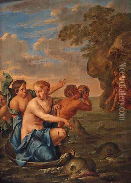 Galatea and Polyphemus Oil Painting - Gerard The Elder Hoet