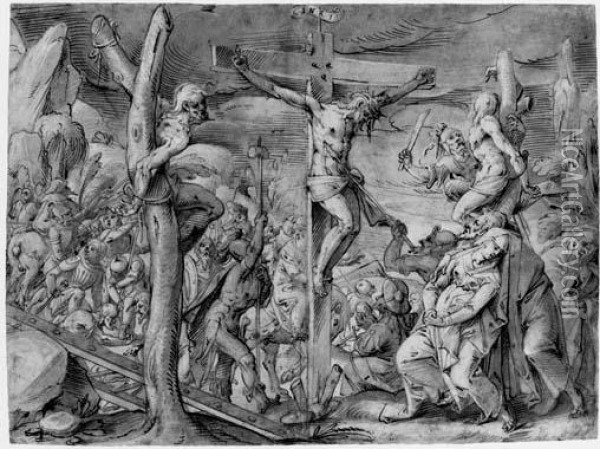 The Crucifixion Oil Painting - Johannes Kellerthaler II