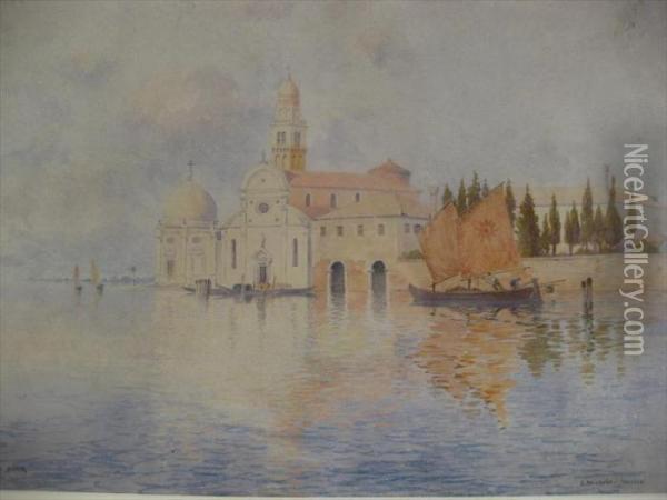 St. Michele, Venice Oil Painting - George Elbert Burr