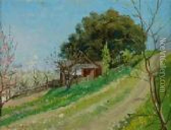 American, 1859- Santa Clara Valley,california Oil Painting - Theodore Wores