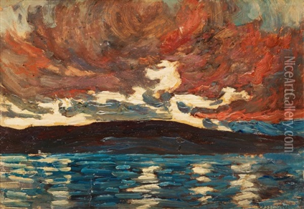 Brooding Skies Oil Painting - Helmer Osslund