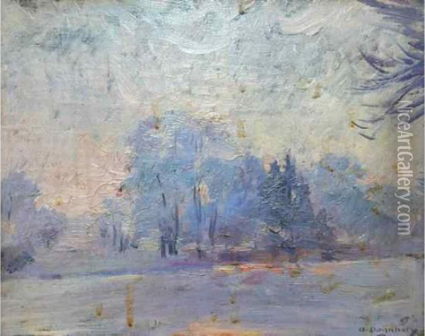 Paysage. Oil Painting - Albert Marie Adolphe Dagnaux