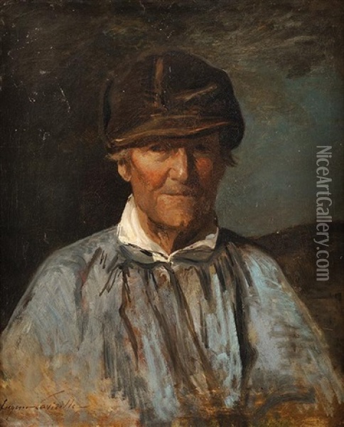 Portrait De Paysan Oil Painting - Eugene Antoine Samuel Lavieille