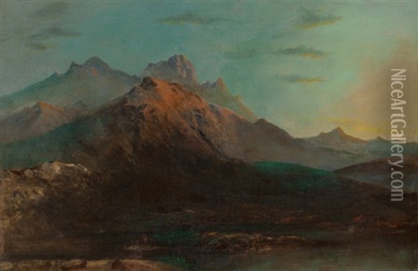Mountainous Landscape With Waterfall Oil Painting - Allaert van Everdingen