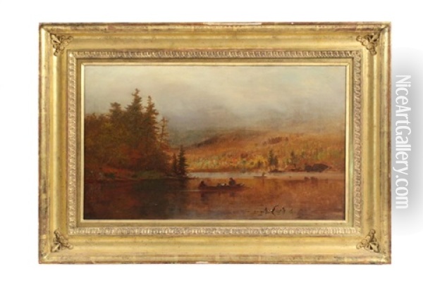 Fall Fishing Party Oil Painting - Samuel Lancaster Gerry