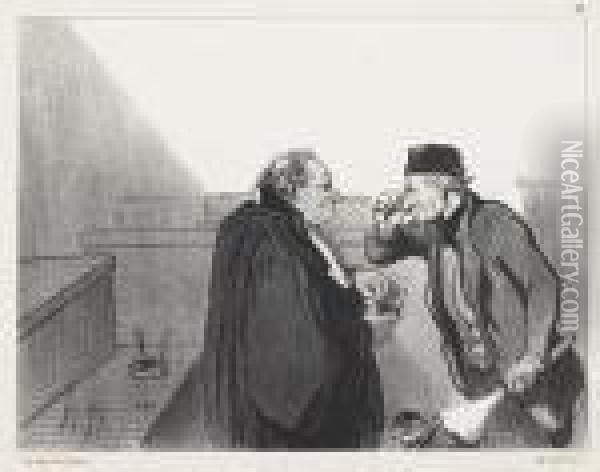 Nous Avons Grande Representation Auhourd'hui, M'sieugaluchet! Oil Painting - Honore Daumier