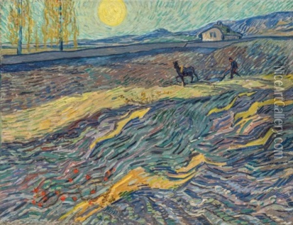 Laboureur Dans Un Champ Oil Painting - Vincent Van Gogh