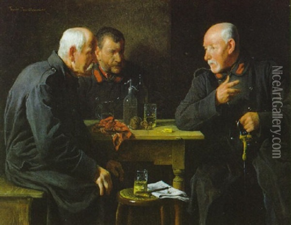 Erinnerungen Oil Painting - Friedrich Ritter von Malheim Friedlaender