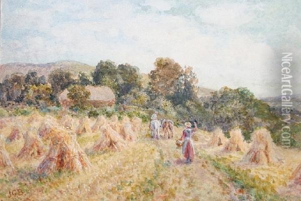 On Cocking Downs, Midhurst Oil Painting - James Georges Bingley