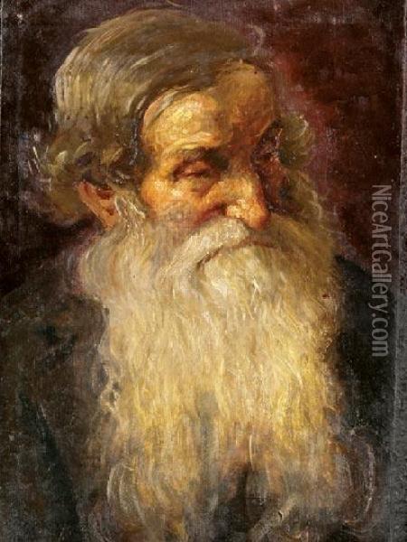 Szakallas Ferfi Portreja Oil Painting - Ferenc Lipoth