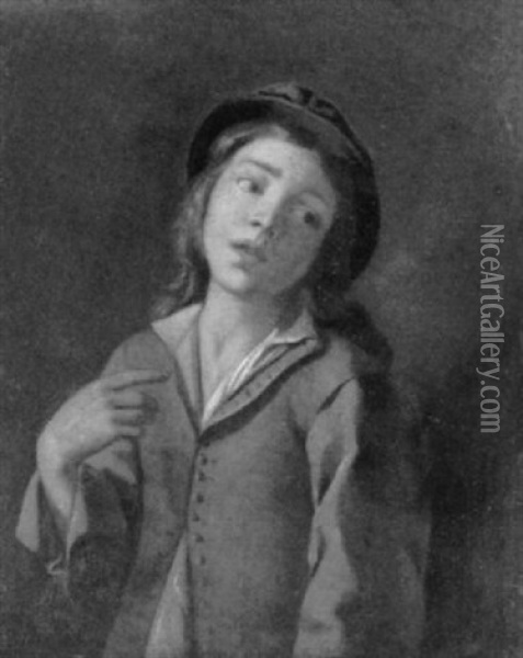 Portrait Of A Young Boy Oil Painting - Pietro Antonio Rotari