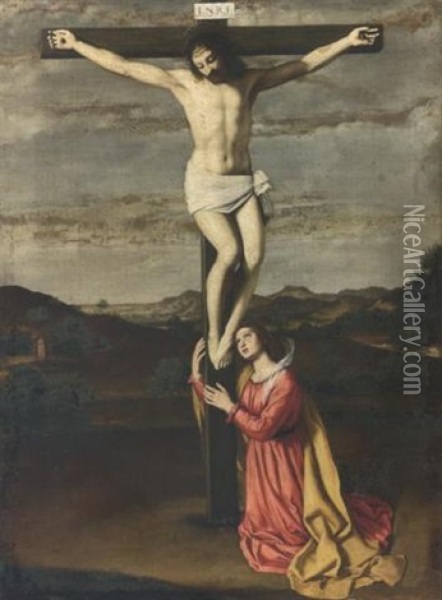 Crocifissione Oil Painting - Giovanni Battista Salvi (Il Sassoferrato)