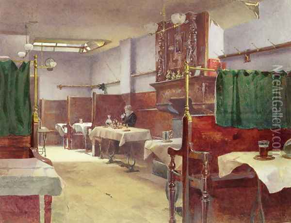 Cock Tavern, Fleet Street Oil Painting - John Crowther