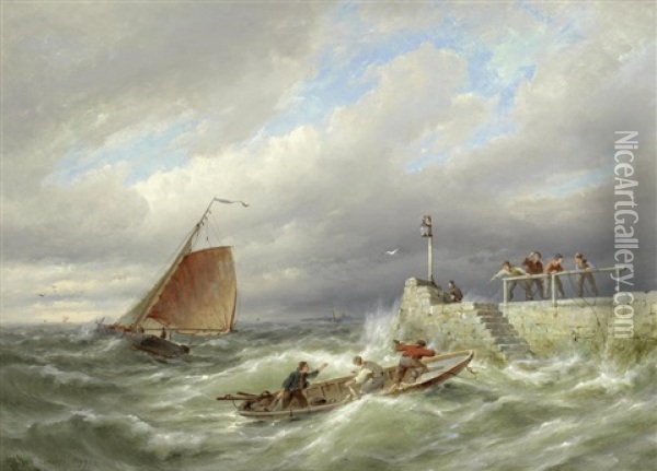 Borselen On The Scheldt, Holland Oil Painting - Pieter Cornelis Dommershuijzen