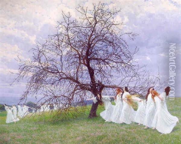 The Dancers Oil Painting - Maximilian Lenz