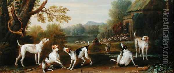 Releasing the Hounds, c.1765 Oil Painting - John Wootton