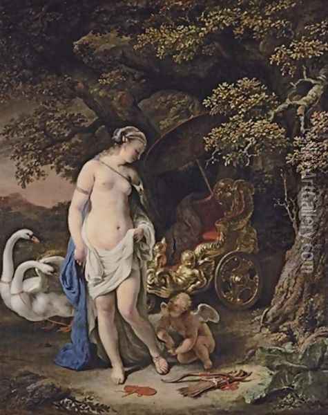 Venus and Cupid 1658 Oil Painting - Ferdinand Bol
