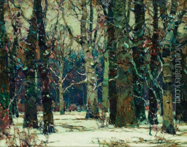 In Snowy Silence Oil Painting - John Fabian Carlson