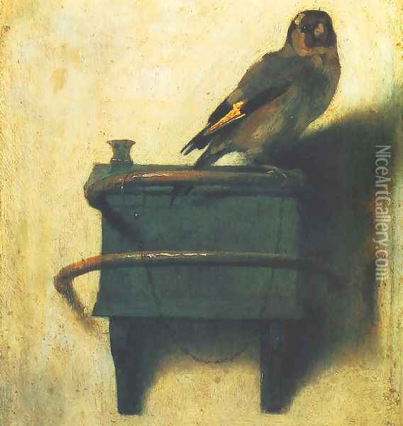 Goldfinch Oil Painting - Carel Fabritius