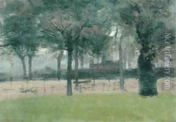 The Bandstand in Hyde Park Close of the Day Oil Painting - Paul Fordyce Maitland
