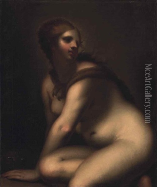The Penitent Magdalene Oil Painting - Francesco (Cecco Bravo) Montelatici