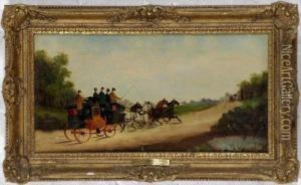 Royal Mail Coach Oil Painting - Philip H. Rideout