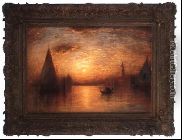 Sunrise In Venice Oil Painting - George Henry Bogert