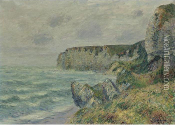 Les Falaises De Saint-jouin Oil Painting - Gustave Loiseau