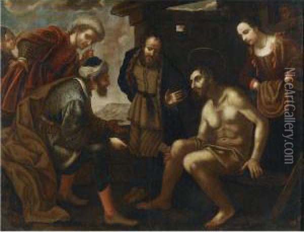 The Imprisonment Of Saint Roch Oil Painting - Jacopo Vignali