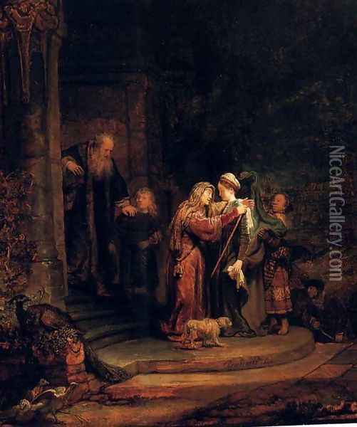 La Visitation,detroit 1640 Oil Painting - Rembrandt Van Rijn