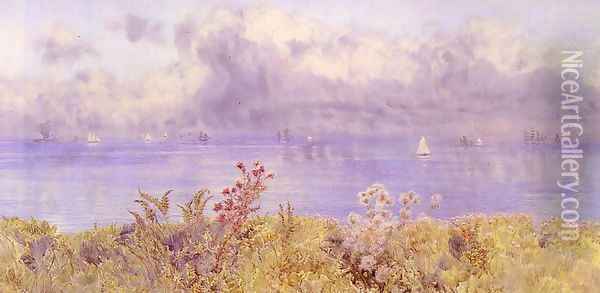 Bristol Channel From The Welsh Coast Oil Painting - John Edward Brett