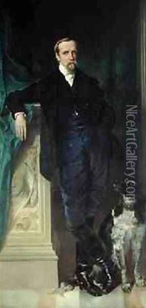 Duke of Aumale 1822-97 at Twickenham 1853 Oil Painting - Victor Mottez